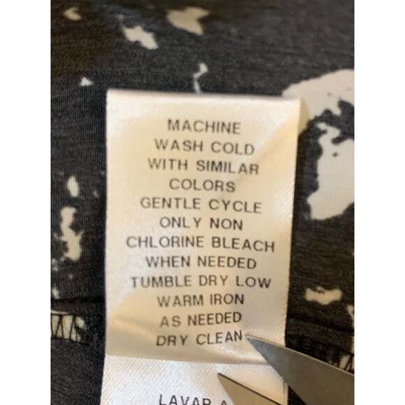 Calvin Klein Women's Black Abstract True Wrap Dress Size 12 7292 NWT Short SLV - Picture 8 of 9